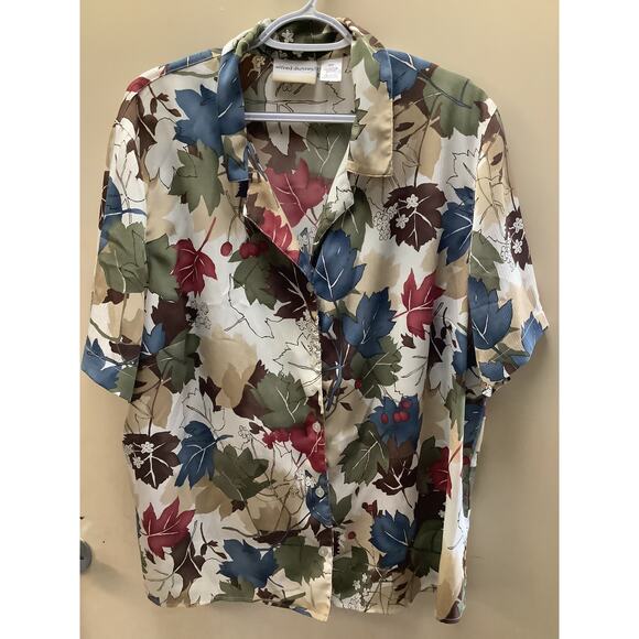 Alfred Dunner Size 20 W Blouse Fall Leaves - Picture 1 of 4